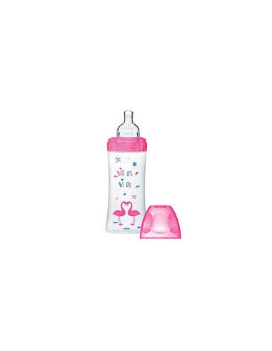 DODIE BIBERON SENSATION+ 330 ML FUSHIA CYGNES TÉTINE DÉBIT 3