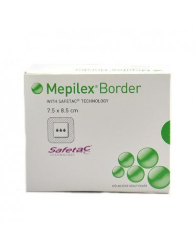 MEPILEX Border Argent 7.5x8.5cm Bte 16