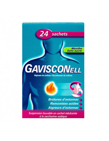 GAVISCONELL Menthe Ss Sucres Bte 24...