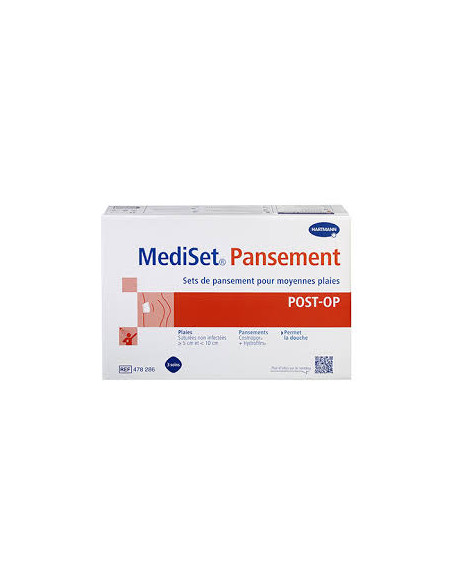 MediSet Pansements Post-OP Plaies Medium Bte 3