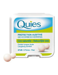 QUIES Protection Auditive Cire Naturelle - 8 Paires