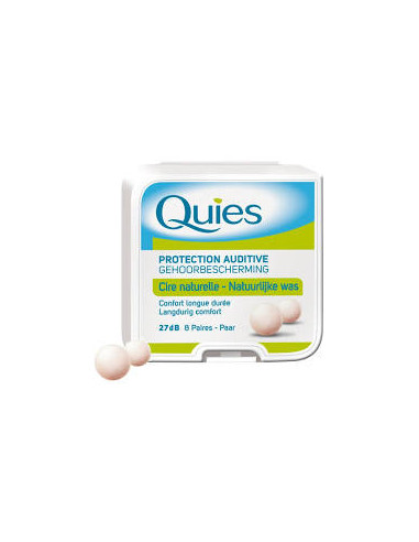 QUIES Protection Auditive Cire Naturelle - 8 Paires