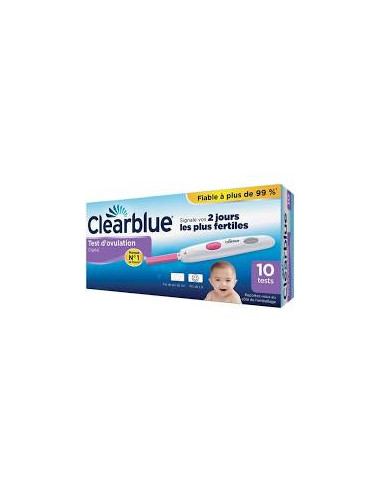 CLEARBLUE Tests d'OVULATION 2Jours Bte 10