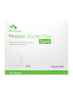 MEPILEX CARRE Border 7.5x.8.5cm Bte 16