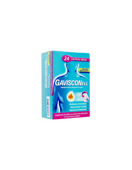 GAVISCONELL Menthe Ss Sucres Bte 24