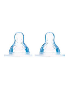 MAM SILK Débit 3 Rapide Lot de 2 Tétines Silicone 2