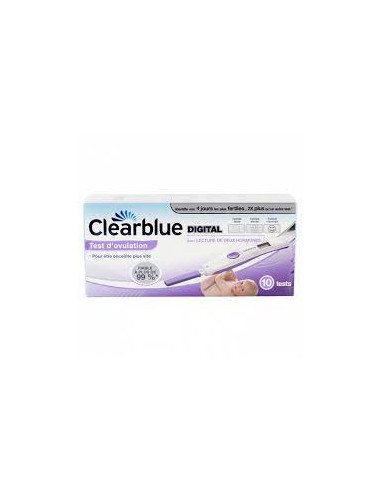 CLEARBLUE OVULATION Bte 10  Tests (4 Jours 2 Hormones)