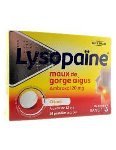 LYSOPAINE Citron Ambroxol Bte 18 Pastilles 2