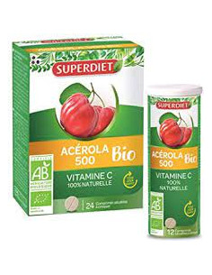 SUPER DIET Acérola 500mg Vit C Bte 24 Cp