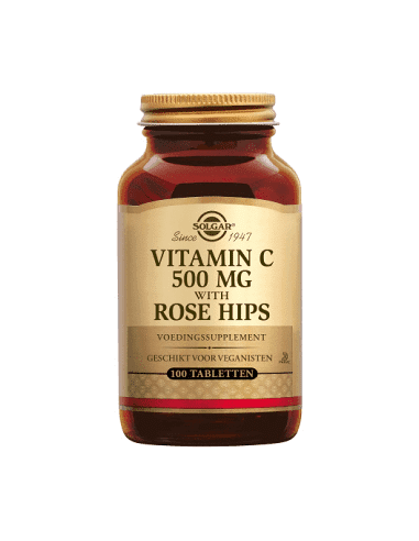 SOLGAR Vitamine C 500mg ROSE HIPS Bte 100