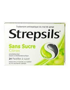 STREPSILS Citron Ss Sucres Bte 24 Pastilles