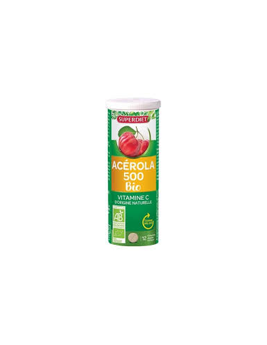 SUPER DIET Acérola 500mg Vit C Bte 12 Cp