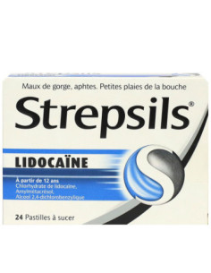 STEPSILS Lidocaïne Bte 24 Pastilles